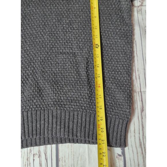 GAP Womens Dark Gray Wool Blend Chunky Knit Turtleneck Sweater Size Medium - Picture 10 of 11